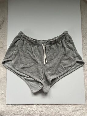 Gray Lounge Shorts with Drawstring